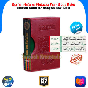 Terbaru Al Quran Hafalan Saku Per 5 Juz Alquran Mujazza Rubu 6 Jilid Ukuran Kecil B7 Box Kulit