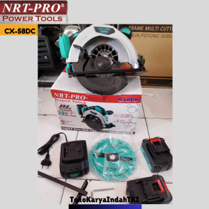 Circular Saw Cordless 7 Inch Baterai Gergaji Listrik Circle Kayu Mesin NRT-PRO CX58