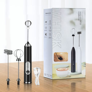 Pembuih Susu Pengocok Telur Handheld Blender Milk Frother Electric Mixer 1500mAh Portable Egg Beater USB Rechargeable