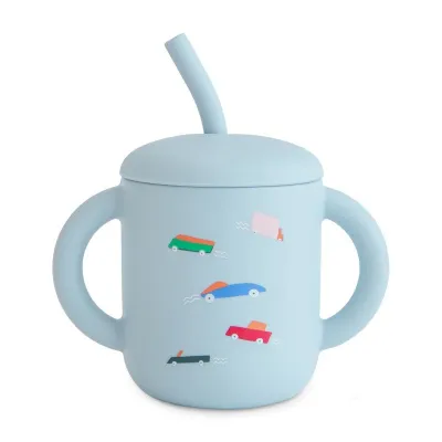 Mushie Silicone Training Cup + Straw (Food Grade Silicone)