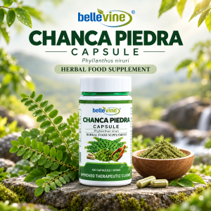 Bellevine Chanca Piedra Capsules 500mg 100s | Pure Organic Phyllanthus Niruri Herbal Supplement | Rich in Natural Antioxidants Body Vitality & Cleanse Care