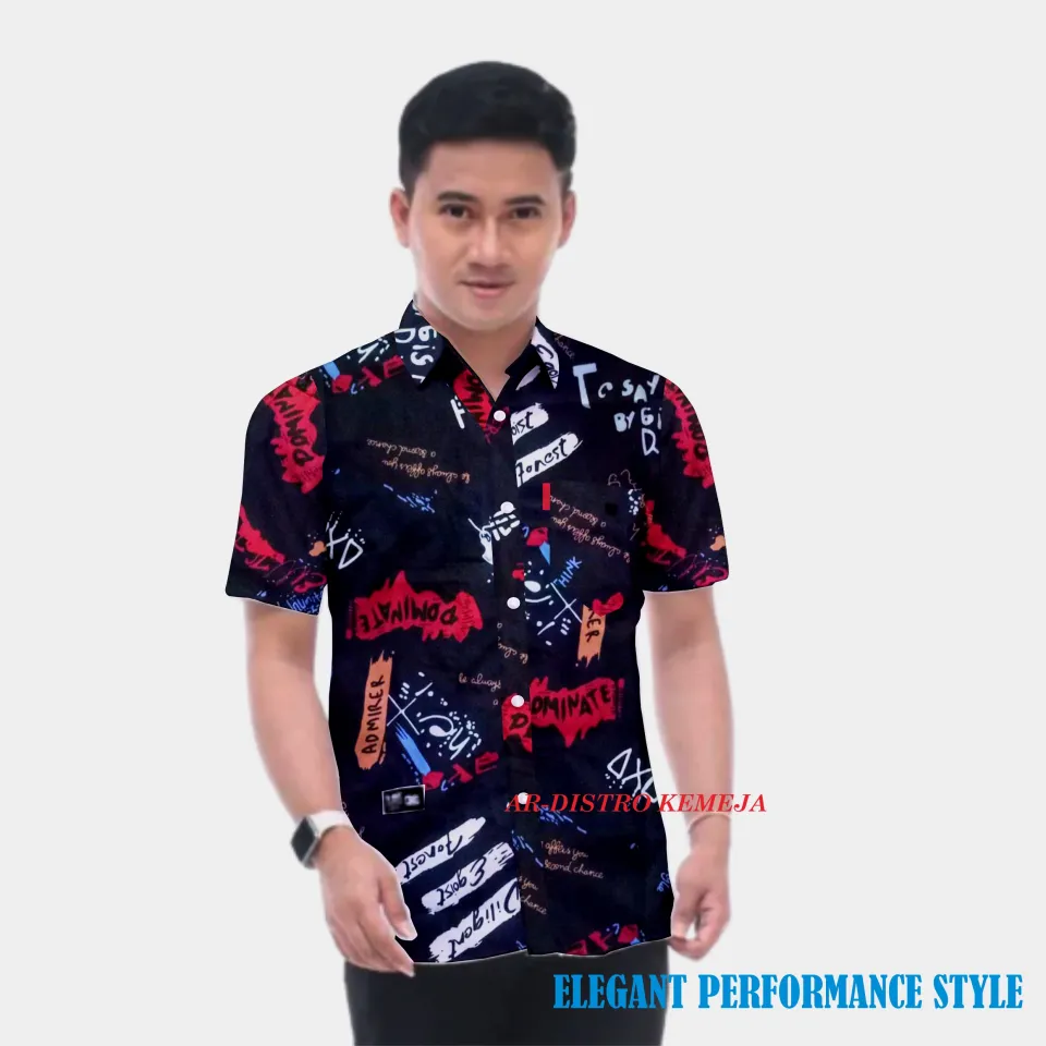Kemeja Pria Lengan Pendek Casual Motif Pantai Terbaru 2023