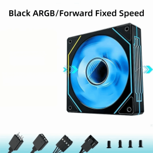 FIRST SONG ARGB Computer Chassis Fan PWM Control 12V CPU Cooler Fan Fashion Large Air Volume PC Case Fan Computer