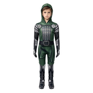 New Cos Halloween Kids Victor Von Doom Doctor Doom Cosplay Jumpsuit Anime Movie Stage Party Performance Costume Clothes