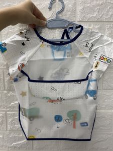 Áo yếm ăn dặm Cotton chống thấm nước cho bé tập ăn