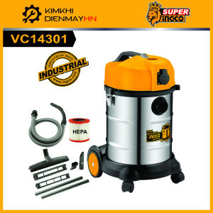Máy hút bụi 30 lít INGCO VC14301 | máy hút bụi cầm tay công suất đầu vào 1400W