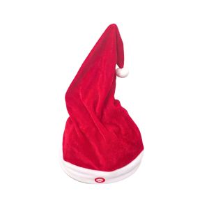 SIRENXI Mũ di chuyển Mũ Giáng Sinh Nhảy Múa Hài hước Vải nhung Mũ ông già Noel có thể xoay và di chuyển bằng điện. Đồ trang trí cho dịp lễ Xích đu điện Mũ Giáng Sinh Đồ trang trí Giáng sinh theo chủ đề âm nhạc.