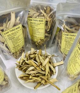 Trà cam thảo (gói 1kg) cam thảo khô thanh nhiệt giảm mỡ máu giảm ho long đờm bảo vệ gan thơm ngon ngọt đóng túi zip tiện sử dụng