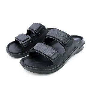 FGMM Sandal Pantai Pria Hitam Tali Ganda Sandal Anti Selip Sandal Pria Keren Ukuran 40-45