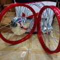 Velg Jari Jari Ring 17 Velg Rossi Untuk Motor Mio Sporty Mio soul Mio Lama Nouvo Warna Merah. 