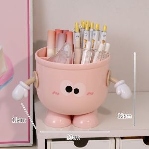 INVADER Plastic Pen Holder Cartoon Multipurpose Desktop Organizer Cute Multifunction Storage Box