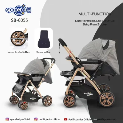 Baby Stroller SPACEBABY SB-6055 Setir bolak balik SPACE BABY Ukuran XL // SB 6033 // sb 6033 A