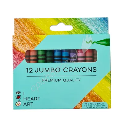iHeartArt #Crayons Jumbo Wax Crayons in 12 Bright Colors 4212M