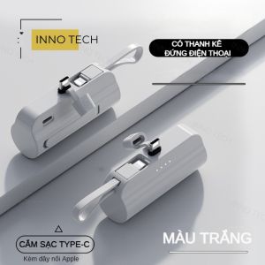 Sạc Dự Phòng 10000mah Sạc Trực Tiếp Dây 15w Kích Cỡ Viên Pin Sạc 2 Điện Thoại Cùng Lúc Thanh Đỡ Điện Thoại Xem Phim