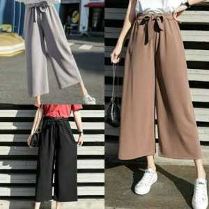 CELANA KULOT RIBBON WOLLFIS PEACH WANITA ALL SIZE