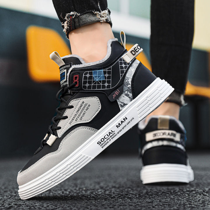 Hongxing%20Hongxing%20Keke%20Men's%20Shoes%20Winter%20Sports%20Shoes%20Male%20Students'%20Shoes%20Male%20Design%20Sense%20Minority%20Plus%20Velvet%20Warm%20Shoes%20-%20Image%202
