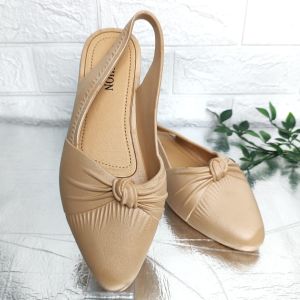 Azgalery SPT-69 Sandal Selop Flat Shoes Wanita Pita Kerut Korean Fashion Style PVC Nyaman Empuk COD
