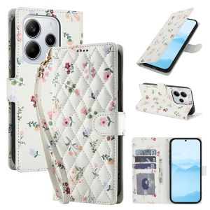 Shockproof Phone Case For Xiaomi Redmi Note 14 13 12 11 10 Pro Plus / Redmi Note 14 13 12 5G / Redmi Note 14S 12S 11S 10S Flower Magnetic Leather Wallet Card Slot Flip Cover Casing