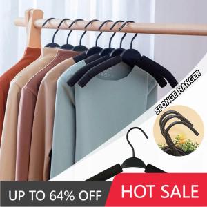 EVA Bendable Sponge Clothes Hangers10 Pack Metal Wide Shoulder Clothing Rack for Coat SweaterWardrobe Closet Organizer Black2026