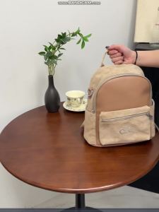 Hot Selling Korean Ins ConvertibleBackpack Dual Material Splicing Front Zipper Pocket Side Storage Pouch Lightweight Small Hand Crossbody Bag Workout Walking Shopping Ladies Bag