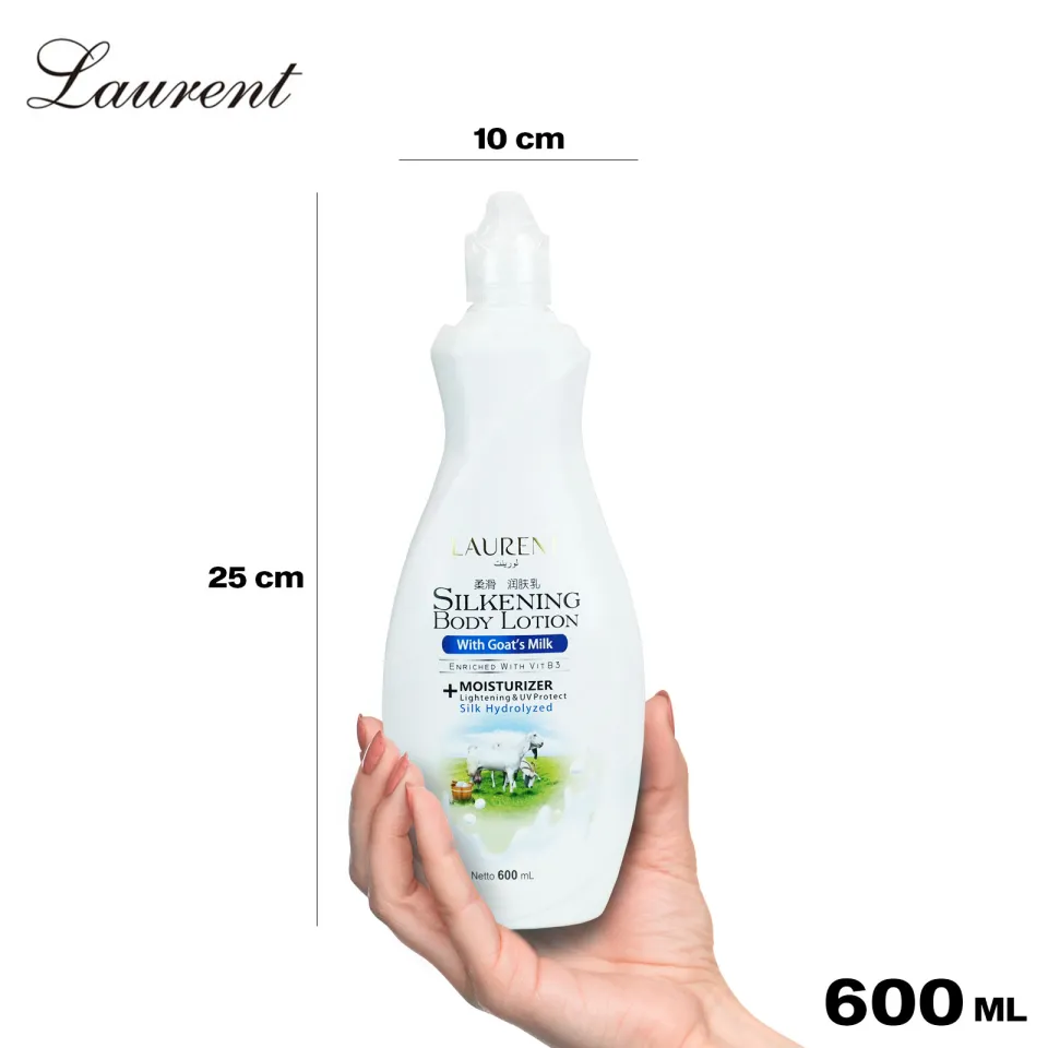 Laurent Silkening Body Lotion 600 ML Pencerah Kulit With Goat Milk