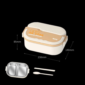 Hộp cơm inox giữ nhiệt 2 ngăn tặng kèm thìa đũa LILA HC2NEAT12