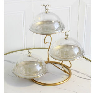 Piring Tempat Kue Buah Cake Stand Acrylic Fruit Plate Shelf Cupcake Dessert Plate Multipurpose