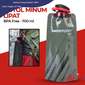 TaffSPORT Botol Minum Lipat Camping Hiking Drinking Bottle 700ml - S29 - Black