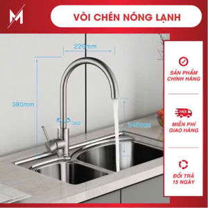 Vòi Rửa Chén Nóng Lạnh Inox 304 Xoay 360 Độ Tiện Lợi Vòi Rửa Chén Sang Trọng Đa Năng.