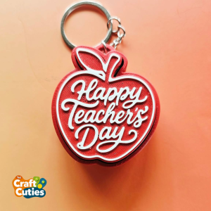 Teachers Day Clickers Apple Keychains Happy Teachers Day Best Teacher Ever Colorful Gift