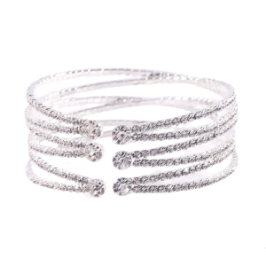 Multilayer Crystal Cuff Bracelet for Women Sparkling Rhinestones Bangle Handmade Jewelry Accessory for Any Outfit