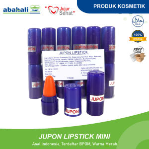 Lipstik Jupon Mini Hasil Warna Merah Asli Dari Malang BPOM Halal Dipakai Untuk Melembabkan Bibir