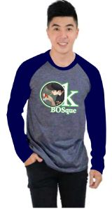 KAOS RAGLAN PRIA SABLON OKE BOSQUE \ KAOS RAGLAN PRIA LENGAN panjang ATASAN PRIA / KAOS MURAH / KAOS DISTRO / KAOS SIMPLE / T-SHIRT PRIA