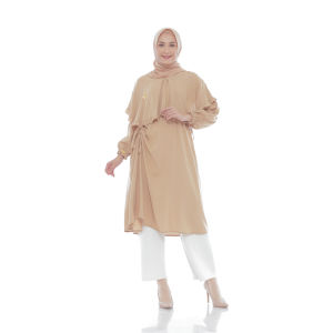 Dzellia (Despina) in Moka - tunik atasan Wanita/atasan Wanita remaja/tunik Wanita lengan Panjang