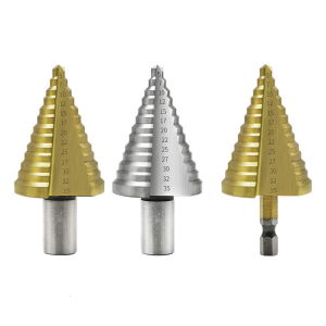 Step High Speed Steel Titaniums Coated5-35mm 13 Steps Step Drill Bits for Metal Drilling