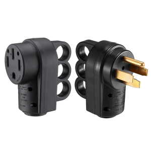 50A Current 125V Power Connector Plug for Motorhomes Sturdy Design and Convenient Rear Pull Circlet for Traveler