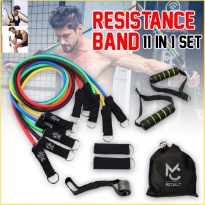 PROMO TaffSPORT Tali Stretching Pilates 11 IN 1 GYM Yoga Full Set Karet Rumahan Multifungsi