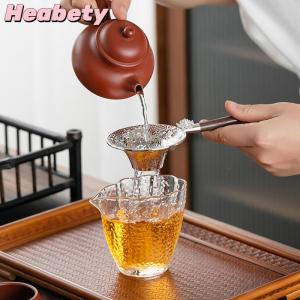 Heabety Metal Mesh Tea Strainer Stainless Steel Filter Sieve Teaware Lace Tea Drain Useful Tea Infusers Kitchen Accessories