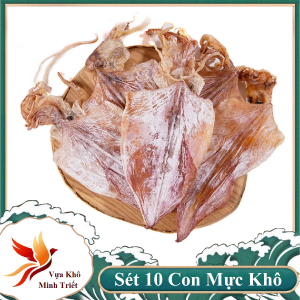 Sét 10 con Khô mực loại 1 Cà Mau thịt dày  dai ngọt rất ngon-Vựa Khô Minh Triết