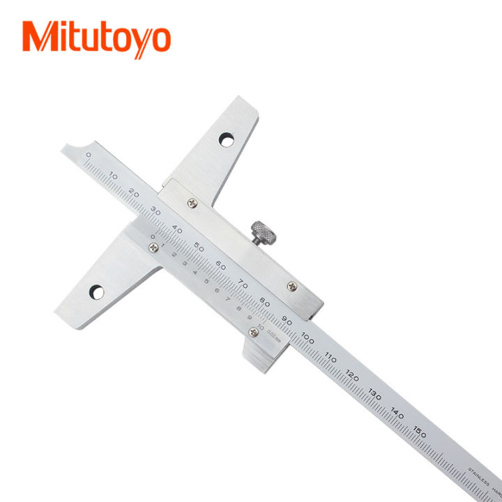Mitutoyo 527-102 Nonius-Tiefenmessschieber – 0–200 Mm, Mit Feinstellung, Gehärtet, Rostfrei – Für Präzise Tiefenmessung