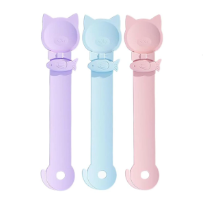 Pack of 3 Cats Treat Dispenser Spoons Convenient Squeeze Feeding Gadgets for Wet and Licky Treats