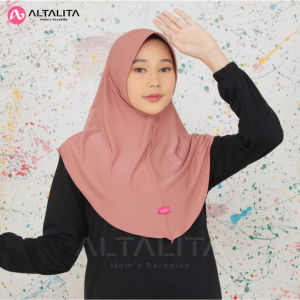 Altalita - Kerudung Instan Qiara Penguin Size S Jilbab Bergo Sport Olahraga Volly Futsal Senam Hijab Sekolah Instan Menutup Dada Jersey Premium pet Tebal Terbaru