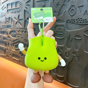 Silicone Coin Purse Cute 3D Mushroom Potato Mini Storage Pouch Wallet Keychain Lanyard