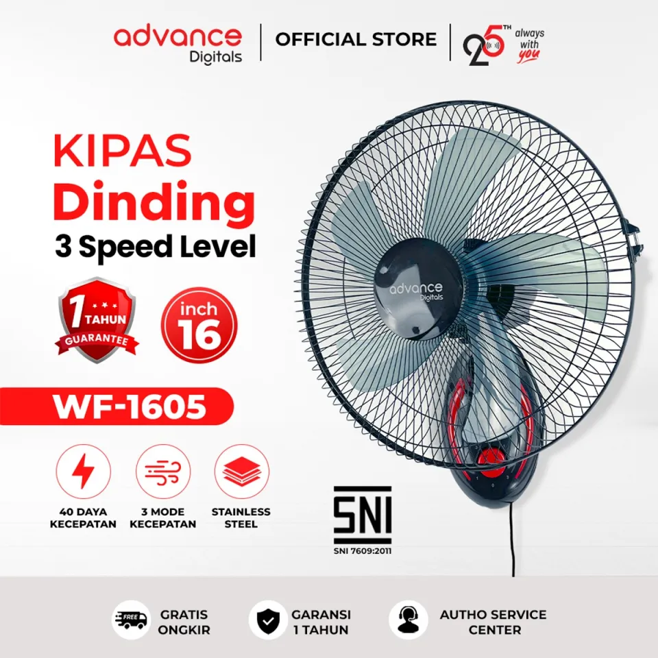 Advance WF1605 Kipas Angin Dinding Besi Wall Fan Ukuran Besar 16