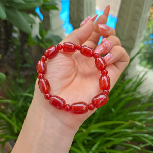Q1593 Vòng lu thống Ngọc Agate Đỏ cho mệnh Hoả và Thổ - Phong Thuỷ TUDO