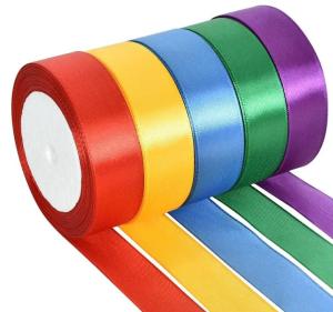 (25Yards/roll width 2cm2.5cm) Satin Ribbon Fabric For DIY Crafts Christmas Halloween Wedding Decoration Gift Wrapping Sewing Hairbows Rose Supplies