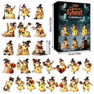 [COD] Halloween Lighted Vintage Patchwork Ghost Illuminated Retro Patch Ghost Decoration