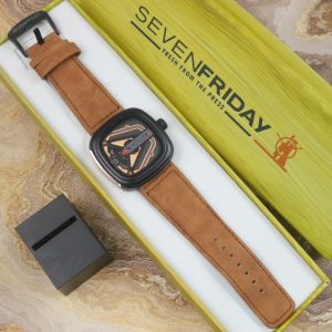 Jam Tangan Pria Tali Kulit Tanggal Aktif Free Box & Baterai Cadangan