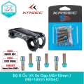Bộ 6 Ốc Vít Xe Đạp KRSEC M5x18mm / M6x18mm – Thép Không Gỉ Mạ Titanium, Nhiều Màu. 