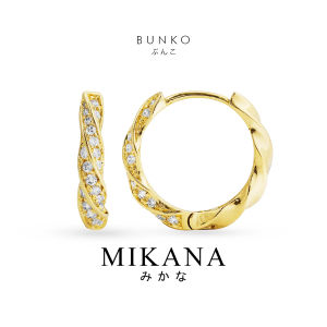 Mikana Eternal Waves Bunko Gold Plated Hoop Earrings for women jewelry summer hoops hikaw for gift